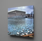 ÖRDEKLERLE GÖL MANZARASI KANVAS TABLO - 1