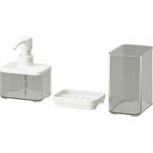 IKEA Brogrund Banyo Seti 3 Parça - Diş Fırçalık - Katı ve Sıvı Sabunluk - 1