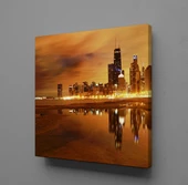 IŞIKLI ŞEHİR MANZARASI KANVAS TABLO - 1