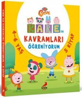 Kare İle Kavramları Öğreniyorum Seti - 5 Kitap Takım - 1