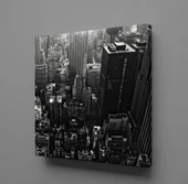 SİYAH YÜKSEK BİNALAR KANVAS TABLO - 1