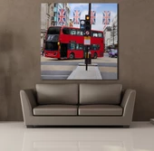 KIRMIZI İKİ KATLI OTOBÜS KANVAS TABLO - 2