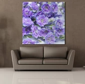 MOR ÇİÇEKLER KANVAS TABLO thumbnail 2