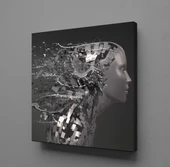 GRİ ROBOT KANVAS TABLO thumbnail 1