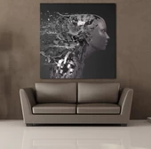 GRİ ROBOT KANVAS TABLO thumbnail 2