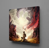 FLÜT ÇALAN KURT KANVAS TABLO - 1