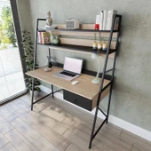 LENDA Dark Çalışma Masası - Atlantik Çam / Siyah - 2