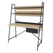 LENDA Dark Çalışma Masası - Atlantik Çam / Siyah - 3