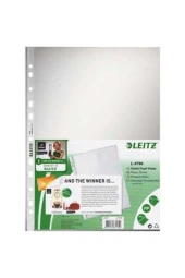 Leitz Poşet Dosya 100 LÜ A4 Şeffaf Buzlu 4796 (100 Lü Paket) - 1