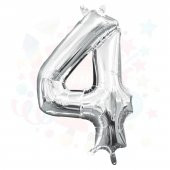 Nedi Balon Folyo 40 Rakam Gümüş 4 10765 - 1