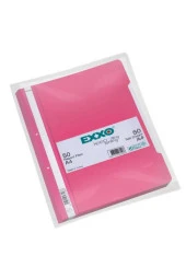 Exxo Telli Dosya Plastik A4 Pembe TT145 (50 Li Paket) - 1
