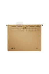 Leitz Askılı Dosya Telli Karton A4 Kahverengi (10 Lu Paket) - 1