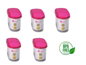 Moon Star Modüler Kapaklı Kuru Gida Saklama Kabı 1,2 LT X 5ADET MB-11 - 1