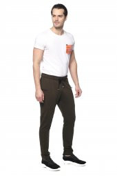 Erkek Beli Lastikli Bağcıklı Eşofman Altı Rahat Spor Jogger Pantolon - 7