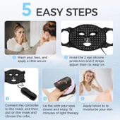 EVFOFO Yüz için Kırmızı ve Mavi Kırmızı Işık Terapi Maskesi - 2