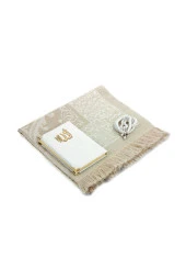 Seccade Seti - Şantuk Kaplı Yasin - Seccade - Tesbih - Beyaz Renk thumbnail 3