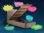 Niron  Luna Baza Başlık Yatak Seti - 80x180 cm Tek Kişilik Ortopedik Set Sağlamlaştırılmış Sandıklı Baza thumbnail 6