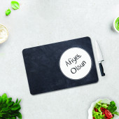 DECORITA Cam Kesme Tahtası - Afiyet Olsun- Karatahta Görünümlü - 3