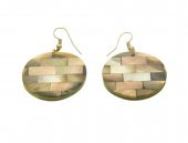 Hdmarketim Sedef El Yapımı Sallantı Tasarım Yuvarlak Küpe - 4