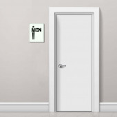 DECORITA Cam Wc Yönlendirme Levhası - 2'li Set Beyaz Women - Men - 21cm x 17cm - 2