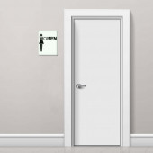 DECORITA Cam Wc Yönlendirme Levhası - 2'li Set Beyaz Women - Men - 21cm x 17cm - 3