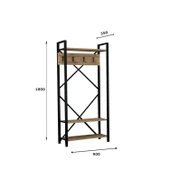 LENDA Verona Metalli Askılıklı Vestiyer - Atlantik Çam - 4