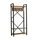 LENDA Verona Metalli Askılıklı Vestiyer - Atlantik Çam - 3