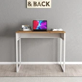 LENDA Destina Metal Ayaklı Çalışma Masası - Atlantik Çam / Beyaz - 2