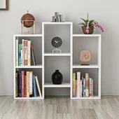 LENDA DORE 6 GÖZLÜ KİTAPLIK BEYAZ - 2