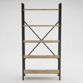 LENDA Avatar 5 Raflı Geniş Metal Kitaplık - 4