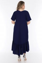 Schık Kadın Büyük Beden Elbise Lacivert 1569 - 5