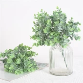 Nettenevime Yapay Çiçek Okaliptus Şimşir Demeti Pudralı Pastel Yeşil Garnitür Aradal Dekoratif Yapay Bitki thumbnail 8
