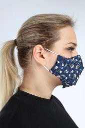 Pianoluce Yıkanabilir 3 Katlı Pamuklu Maske Desenli P10002 - 4