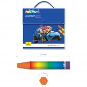 ADEL ADELAND 24 RENK PASTEL BOYA (ÖZEL Plastik Korumalı ÇANTALI) - 3