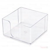 MASAÜSTÜ DEV KÜP BLOK NOT KAĞIDI ŞEFFAF PLASTİK KUTULU 10x10x9 cm thumbnail 2