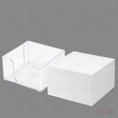 MASAÜSTÜ DEV KÜP BLOK NOT KAĞIDI ŞEFFAF PLASTİK KUTULU 10x10x9 cm thumbnail 5