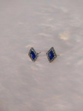 Hdmarketim Nazar boncuklu Swarovski Taşlı Bijuteri Kare Küpe - 4