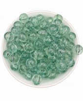 14mm Şeffaf Turkuaz,Su Yeşili Akrilik Boncuk,Çanta Boncuğu (100gr,~60 Adet) - 3