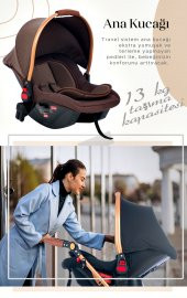 Baby Home 935 Travel Sistem Bebek Arabası 505 Maya Anne Yanı Sepet Beşik Yenidoğan 7in1 Set - 8