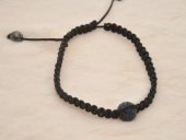 Hdmarketim Siyah Swarovski Taşlı Ayarlanabilir Örgü Siyah İp Bileklik thumbnail 3