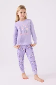 Roly Poly Princess Kız Çocuk Lila Uzun Kol Pijama Takım - 1