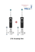D150 Şarj Edilebilir Elektrikli Diş Fırçası - 4 Adet Başlık - 50ml Diş macunu Hediyeli 2'li Set - 1