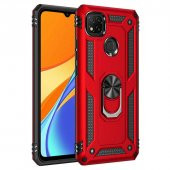 Xiaomi Redmi 9C Kılıf Yüzüklü Standlı Manyetikli Armor Zırh Kılıf - 10