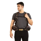 Hunthink VestPack Orman Kamuflaj Çantalı Avcı Yeleği - 1