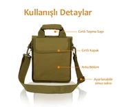 Protector Plus Çok Gözlü Postacı Çanta (Haki) - 6