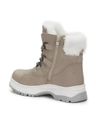 Vicco Alexis Hafif Unisex Bej Fermuarlı Kürklü Kışlık Çocuk Botu thumbnail 3