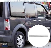 Ford Connect Krom Sürgü Kapı Çıtası Nikelajı 2 parça 2002-2014 Arası Paslanmaz Çelik - 1