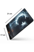 SonicTouch Göklerin Ay Yıldızı Şimşek Temalı Kaydırmaz Gaming Oyuncu Dikişsiz Mouse Pad 17x21cm - 2