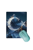 SonicTouch Yükselen Zafer Ay Yıldızlı Dağ Zirvesi Temalı Kaymaz Gaming Oyuncu Dikişsiz Mouse Pad 17x21cm - 1