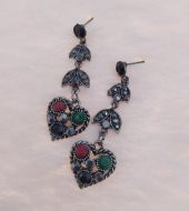 Hdmarketim Vintage Hürrem Sultan Otantik Sallantılı Küpe Taşlı - 3